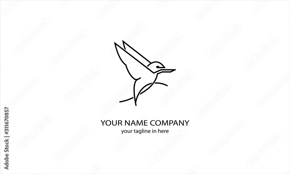 kingfisher bird is rare in Australia Asia, very suitable for the emblems of airlines and tourism logos kingfisher bird is rare in Australia Asia, very suitable for the emblems of airlines and tourism logos