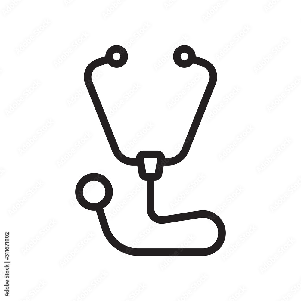 Stethoscope icon in trendy outline style design. Vector graphic illustration. Stethoscope icon for website design, logo, app, and ui. Editable vector stroke. EPS 10. Stethoscope icon in trendy outline style design. Vector graphic illustration. Stethoscope icon for website design, logo, app, and ui. Editable vector stroke. EPS 10.