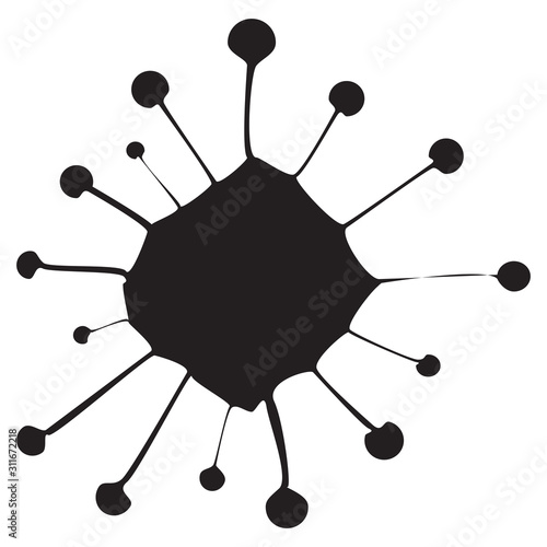 Isolated Viral Infection Silhouette