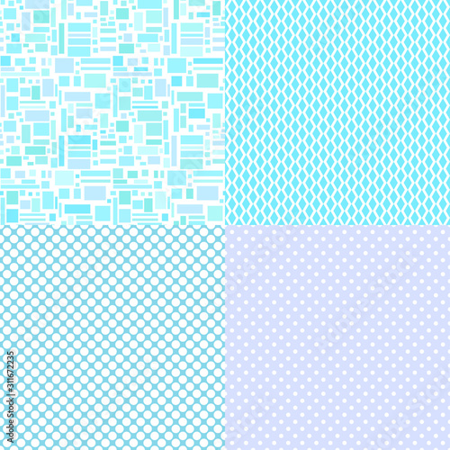 Set of patterns. Seamless texture. Geometric background with dots. Abstract wallpaper of the surface. Templates for flyers, posters and textiles