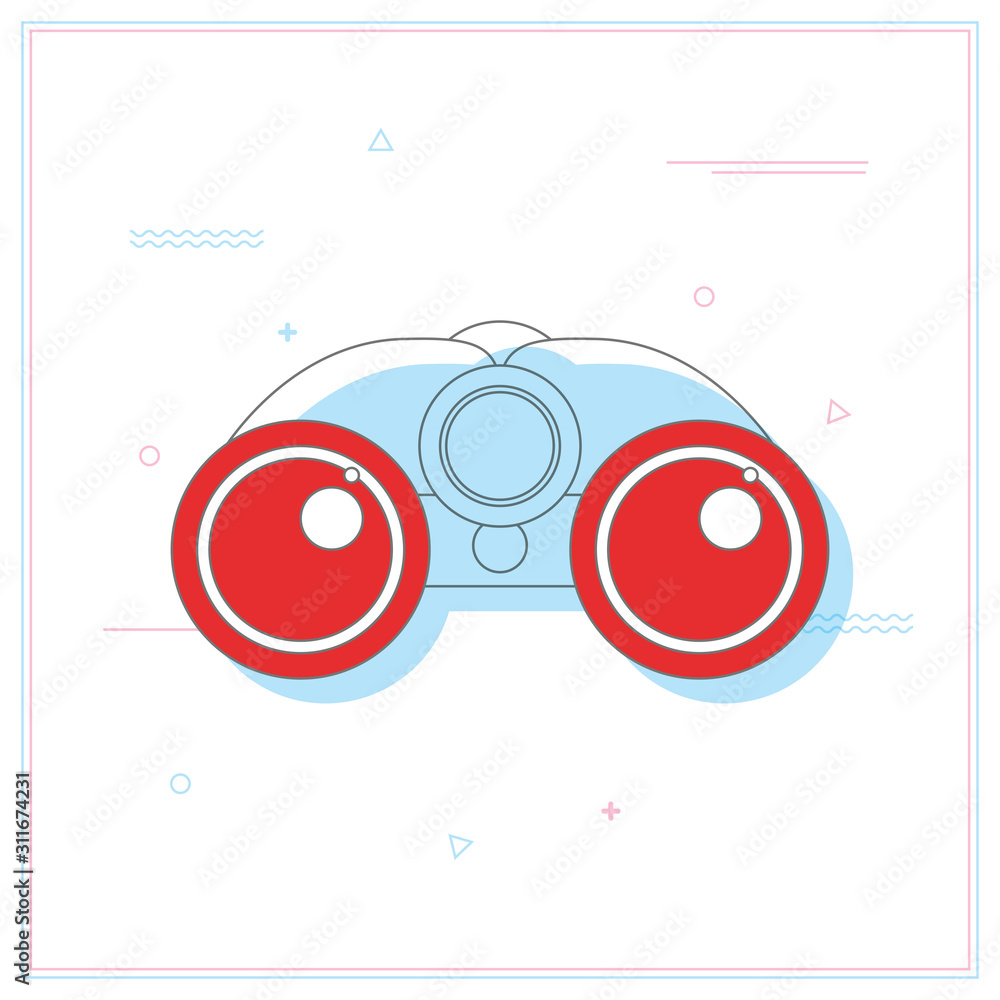 Obraz premium Binoculars competitive Analysis icon vector