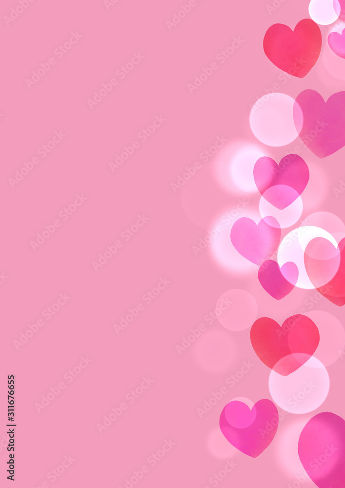 ハート　バレンタイン　背景イラスト