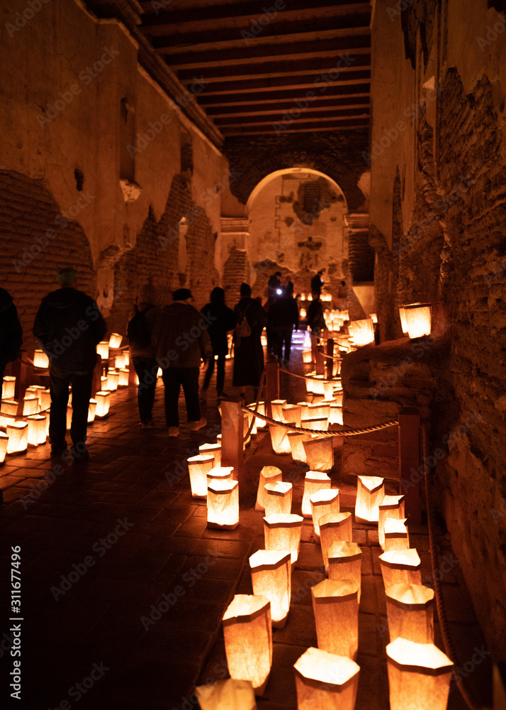 Tumacacori Christmas Eve 2022 Luminarias Inside Tumacácori National Historical Park Mission On Christmas  Eve Stock Photo | Adobe Stock