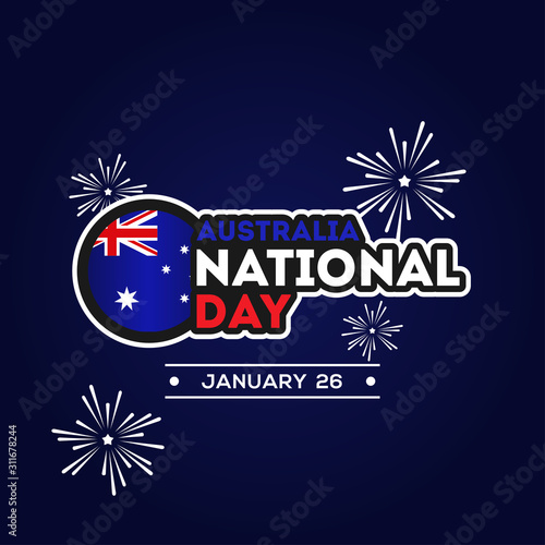 Happy Australia Day Design Template Background