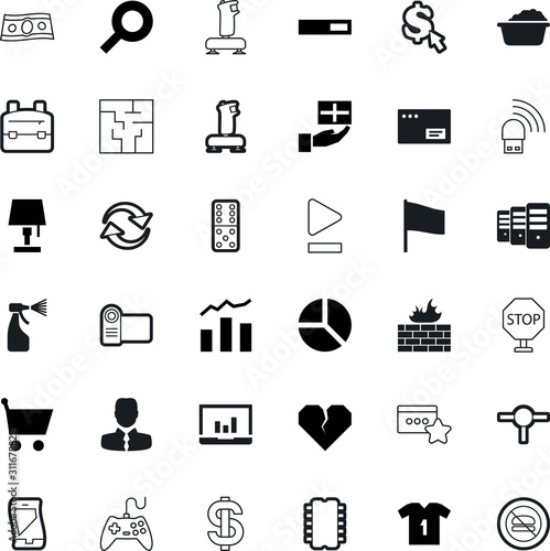 web vector icon set such as: marker, flash, refresh, nobody, paper, celebration, modem, creative, structure, businessman, interface, data, glass, movie, plastic, service, pay, restart, home, zoom