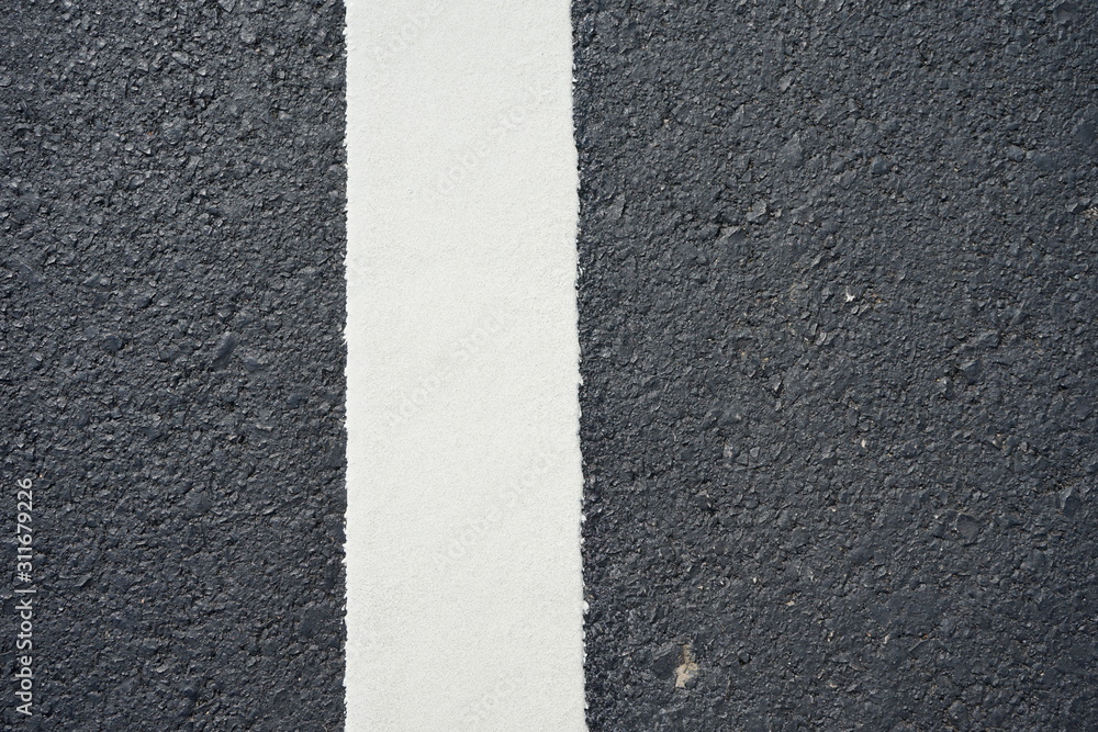 Fototapeta premium White traffic color line Under construction