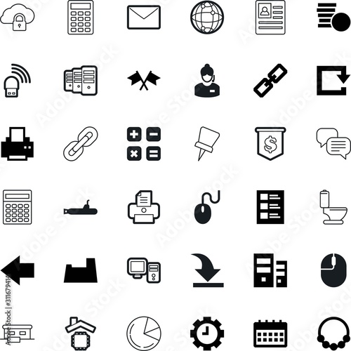 web vector icon set such as: control, sanitary, sport, cash, wireless, outline, consultant, adapter, agent, race, circular, fax, pc, person, gift, apps, pattern, pinned, collection, stack, article
