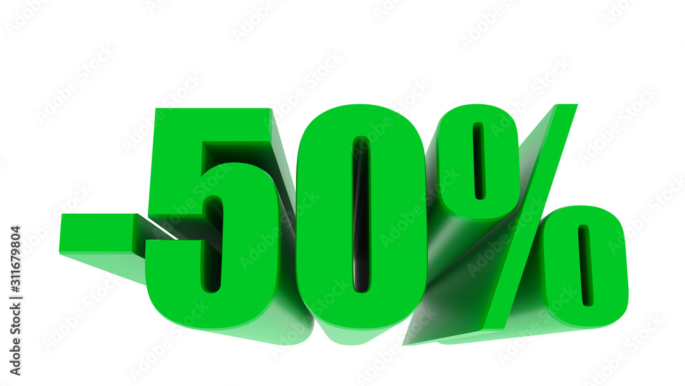 -50 percent off discount promotion sale. 3D Render. 3D-Illustration percent discount collection for your unique selling poster, banner ads. Christmas, Xmas sale and more -50 percent off discount promotion sale. 3D Render. 3D-Illustration percent discount collection for your unique selling poster, banner ads. Christmas, Xmas sale and more