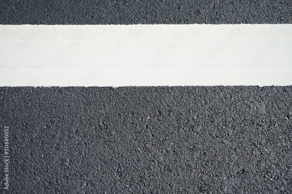 Fototapeta premium White traffic color line Under construction