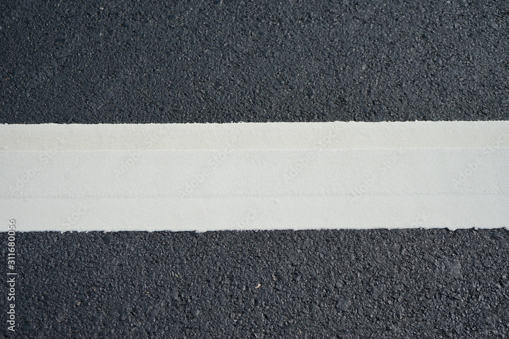 Fototapeta premium White traffic color line Under construction