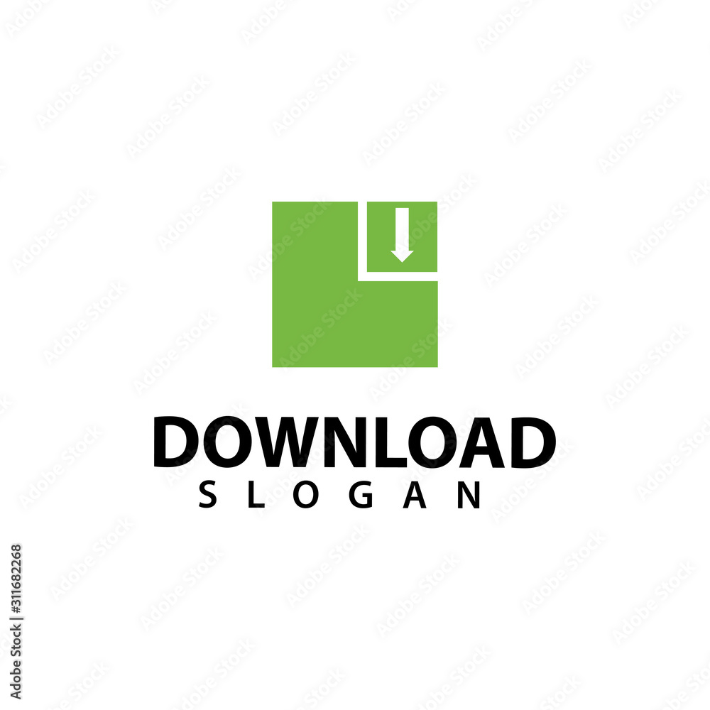download logo template design vector, illustration icon download logo template design vector, illustration icon