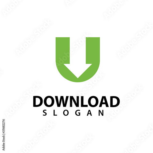 Free Download download logo template design vector, illustration icon - GFXLoad