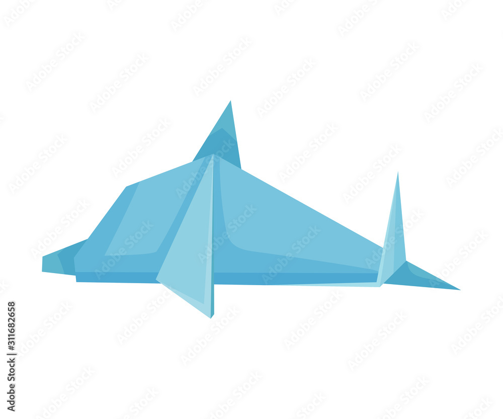 Origami Dolphin Mammal Vector Illustrated Element. Art of Paper Folding Concept
