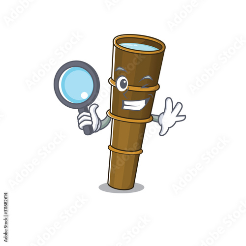 Smart telescope Scroll Detective cartoon character design