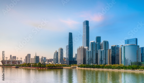 Guangzhou City Modern Architecture Landscape Skyline © 昊 周