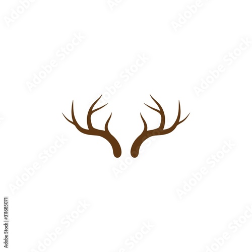 Deer antler ilustration logo vector © devankastudio