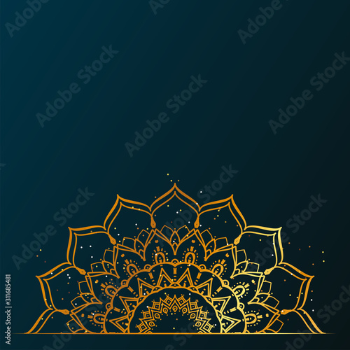 Luxury mandala background for book cover, wedding invitation, or other project.