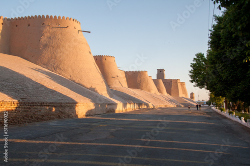 Ancient city wall in the city standing on the silk road