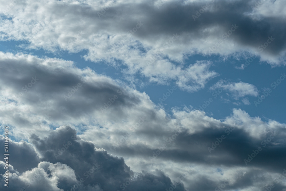Obraz premium Storm cloud. Abstract blue stormy clouds.