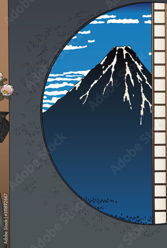 山下白雨＆真崎邊より水神の森内川関屋の里を見る圖