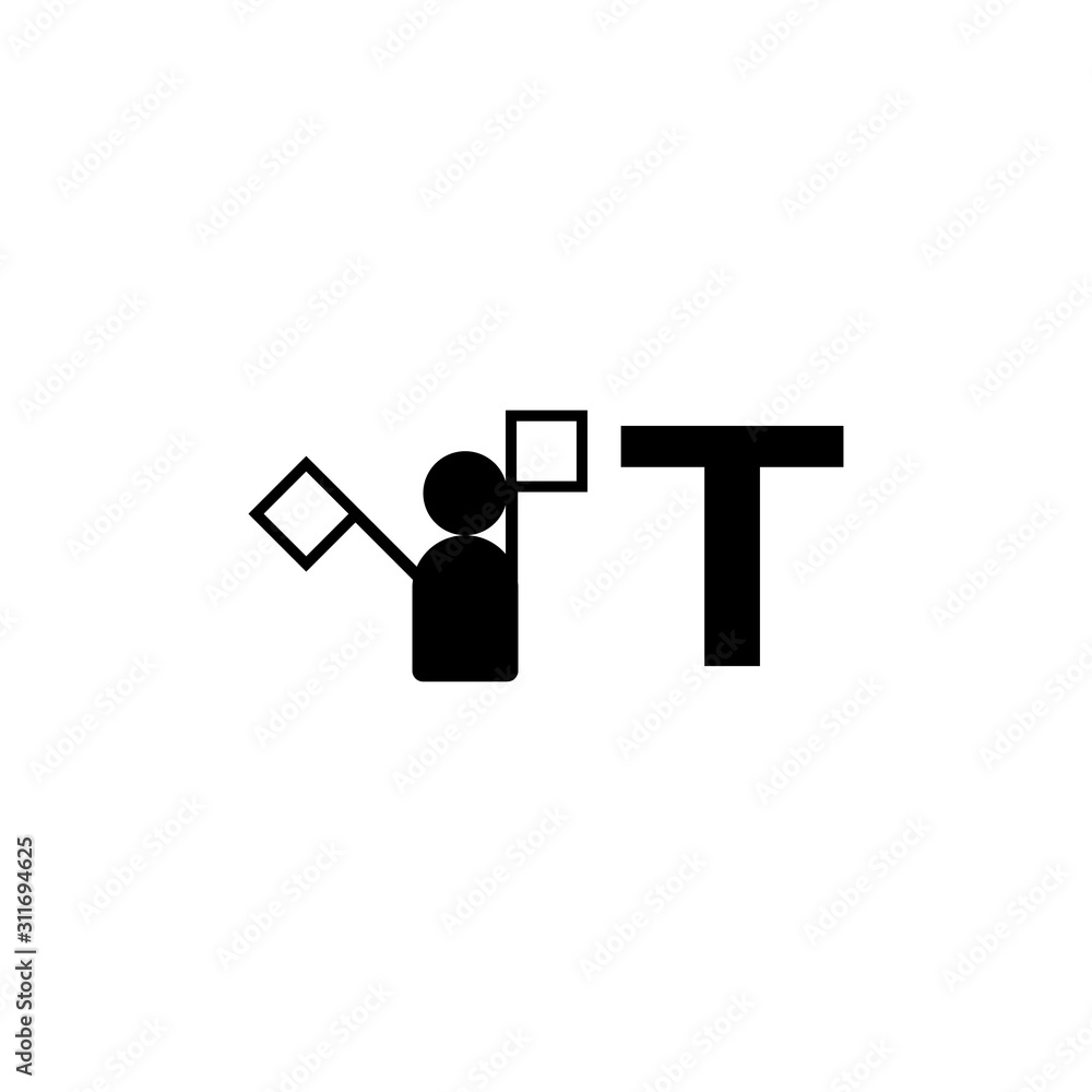 THE SEMAPHORE ALPHABET ICON SIGN ILLUSTRATION VECTOR