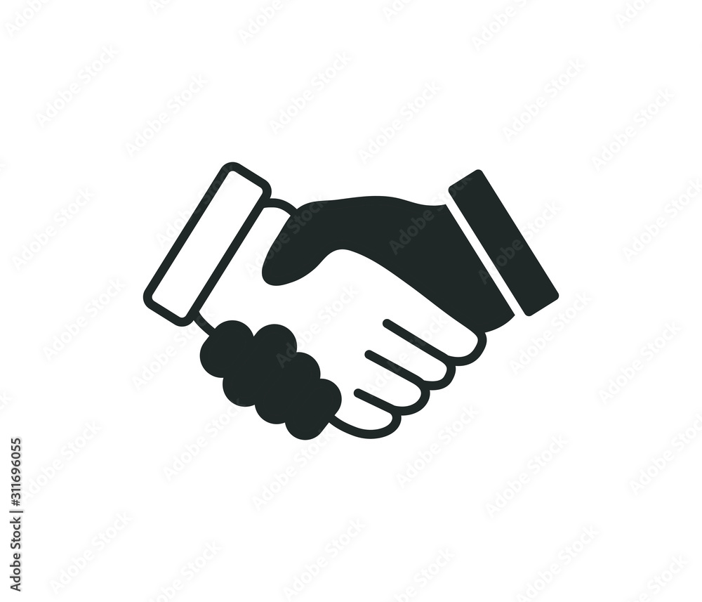 handshake icon symbol vector eps