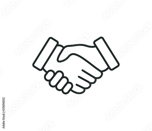 handshake icon symbol vector eps