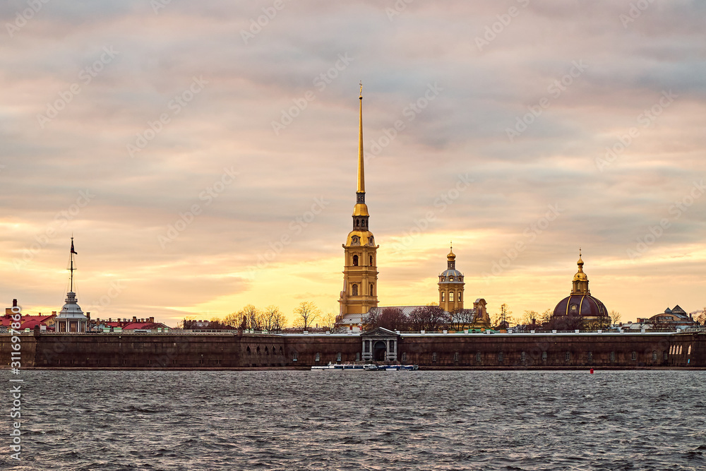Peter and Paul Fortress in The City of St. Petersburg, Russia