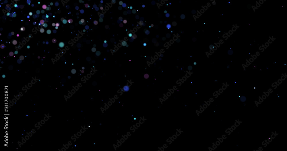 Flying dust particles on a black background Flying dust particles on a black background