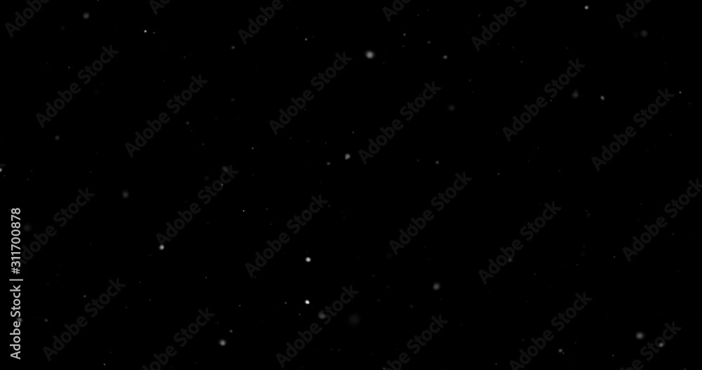 Flying dust particles on a black background Flying dust particles on a black background