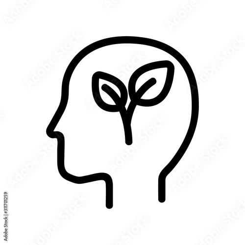 analytical mindset icon vector. A thin line sign. Isolated contour symbol illustration