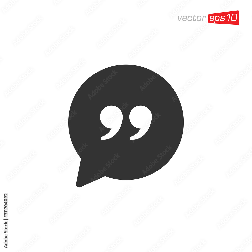 Fototapeta premium Quote Mark Icon Design Illustration