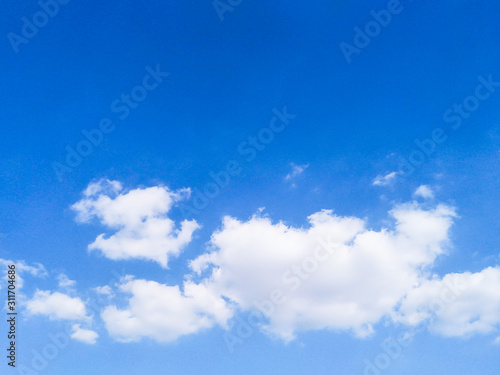 blue sky with clouds.