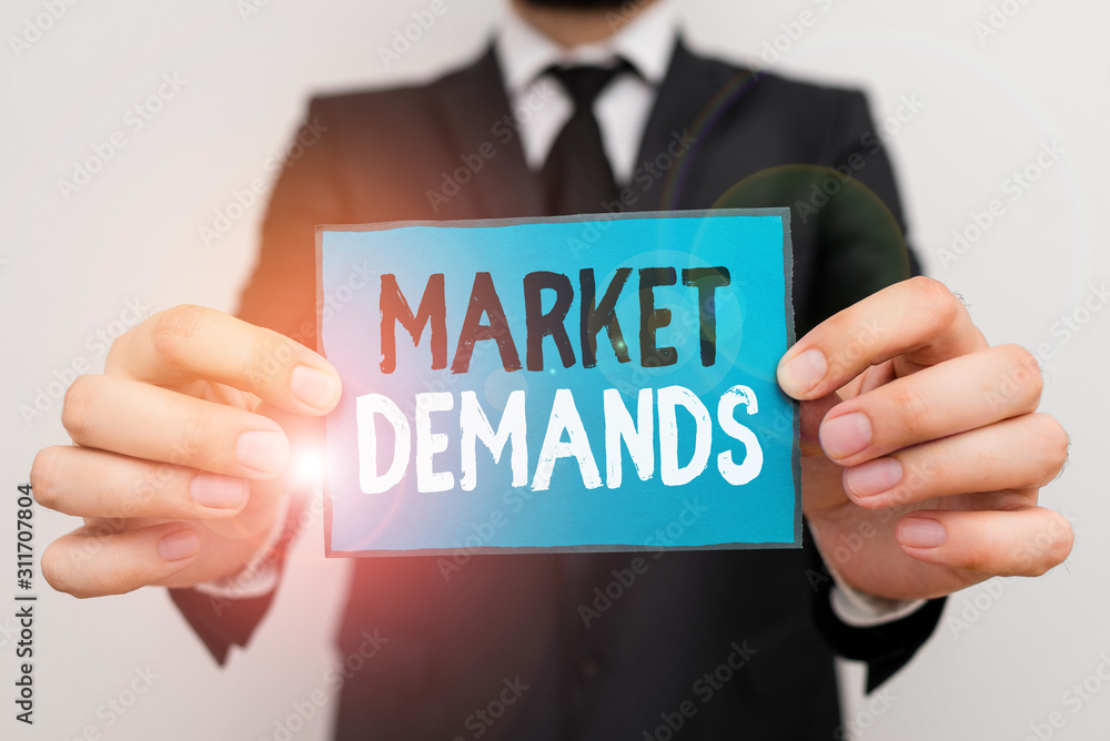 Writing note showing Market Deanalysisds. Business concept for Gather facts about situations that affect marketplace Male human wear formal work suit with office look hold book Writing note showing Market Deanalysisds. Business concept for Gather facts about situations that affect marketplace Male human wear formal work suit with office look hold book