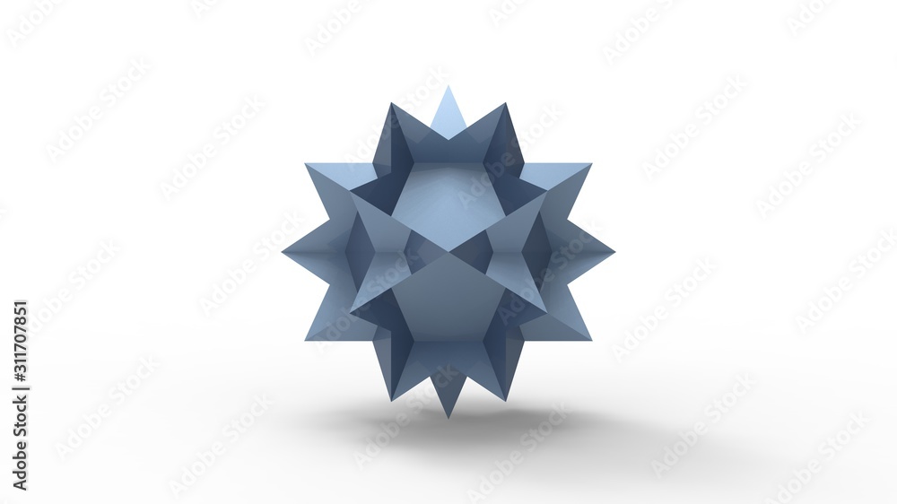 3d rendering of colored polyhedron models isolated in a studio background 3d rendering of colored polyhedron models isolated in a studio background