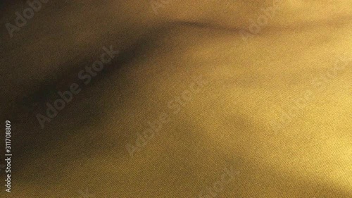 Golden Abstract Textile Wind Blown Cloth 3D Background Animation Footage