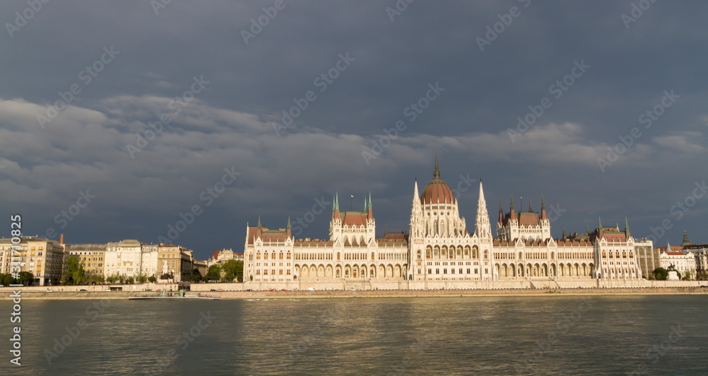 great view of the Hungarian parliament building