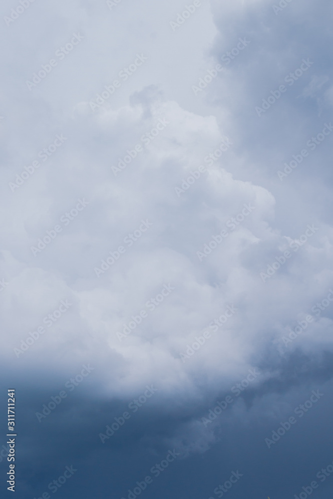 Rain storm clouds before the storm in the middle of summer