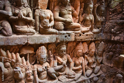 Wand Skulpturen In Ankor Wat