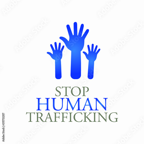vector Illustration on the theme of National slavery and human trafficking prevention month of January.