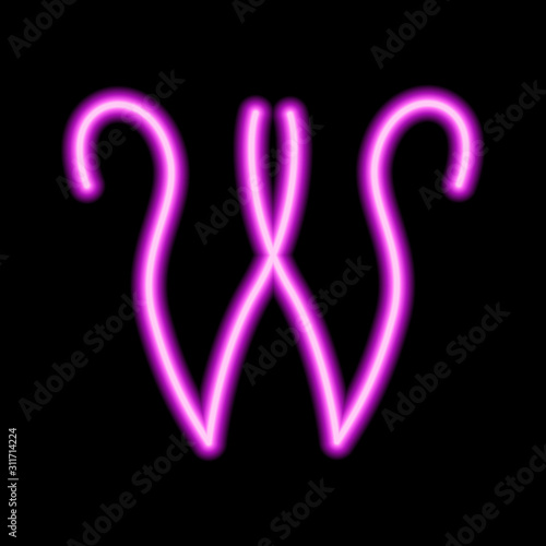neon pink letter 
