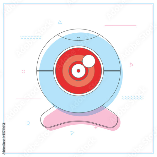 Realistic web camera icon