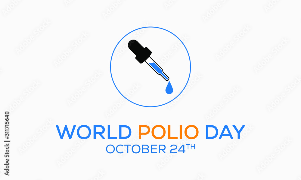 Vector illustration on the theme of world Polio day on October 24th Vector illustration on the theme of world Polio day on October 24th