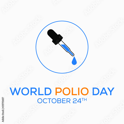 Vector illustration on the theme of world Polio day on October 24th