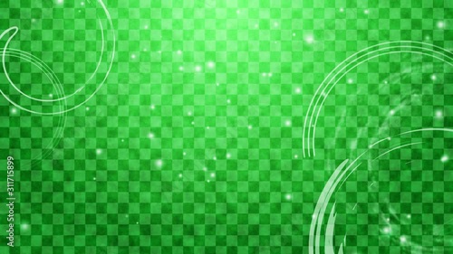 緑色のチェック柄　日本の市松模様