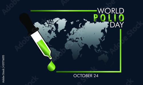 Vector illustration on the theme of world Polio day on October 24th