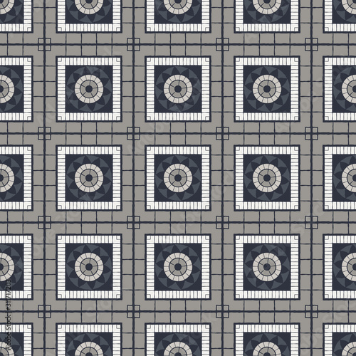 Seamless pattern. The design concept of the floor tiles. Vector illustration for web design or print. © lazininamarina