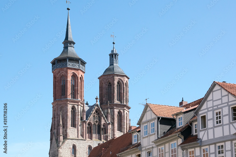 Markt- und Ratskirche St. Johannis Kirche in der Stadt Göttingen in Niedersachsen