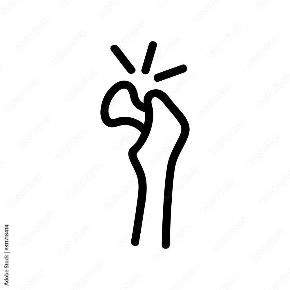 Disdiscem bone icon vector. A thin line sign. Isolated contour symbol illustration Disdiscem bone icon vector. A thin line sign. Isolated contour symbol illustration