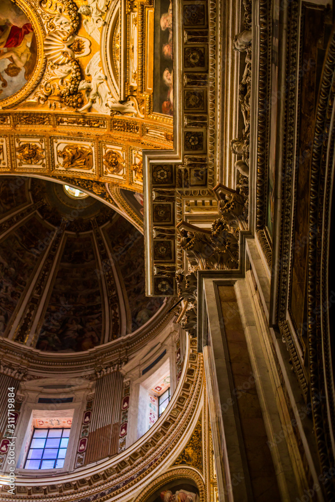 Italy / Rome 14. December 2019 Basilica of Santa Maria Maggiore, photo of one of the halls